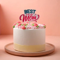 Dual Tone Floral Mom Cake - 1 Kg