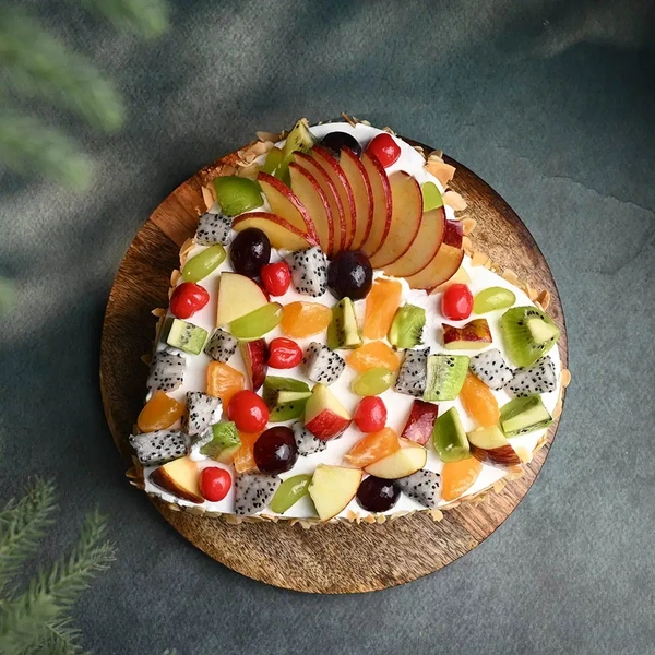 Heart Shape Fruits & Nuts Cake - 500 Gm