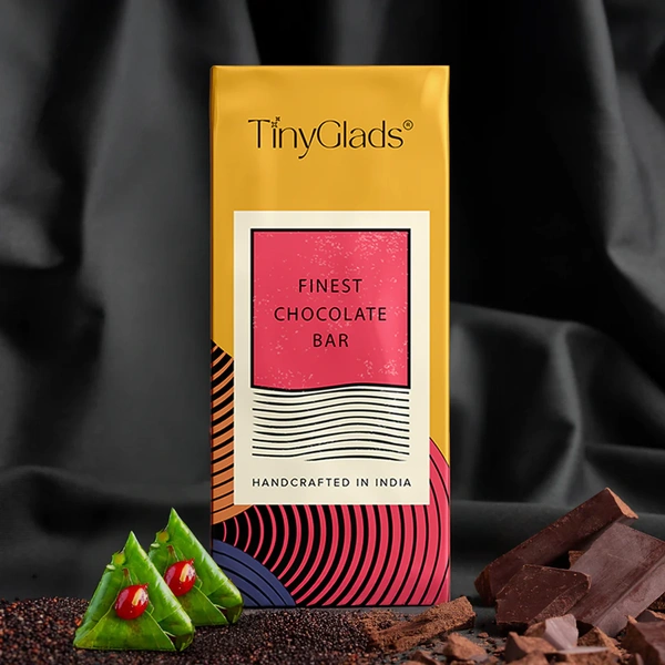 Dried Caramalised Paan Leaves Semi Sweet Chocolate Bar - 80 Gm