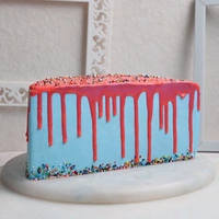 Colorful Sprinkle Strawberry Half Cake - 1 Kg