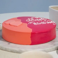 Pink & Orange Red Velvet Cake - 1 Kg