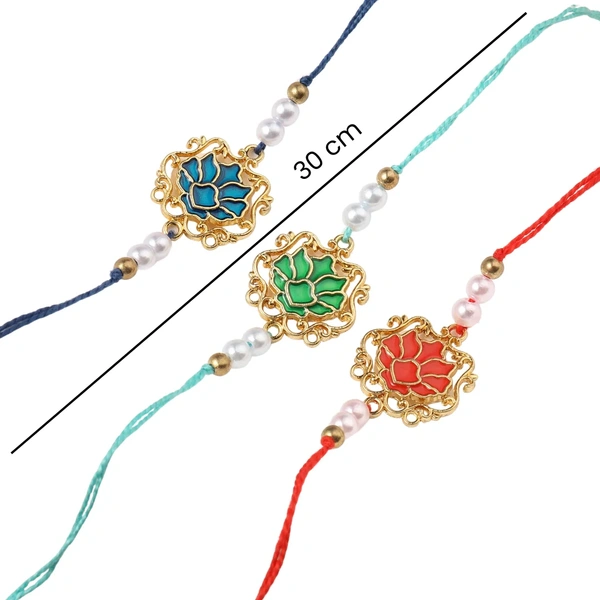 Set of 3 Lotus Blessing Rakhis