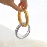Ornate Obsession Silver Gold Bracelet - Thick