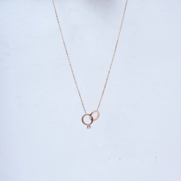 Promise Ring Rose Gold Necklace
