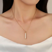 Isla Crystal Studded Gold Necklace