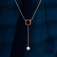 Snowdrop Pearl Rosegold Necklace