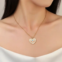 Medea Evil Eye Heart Necklace