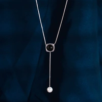 Moon Pearl Silver Necklace