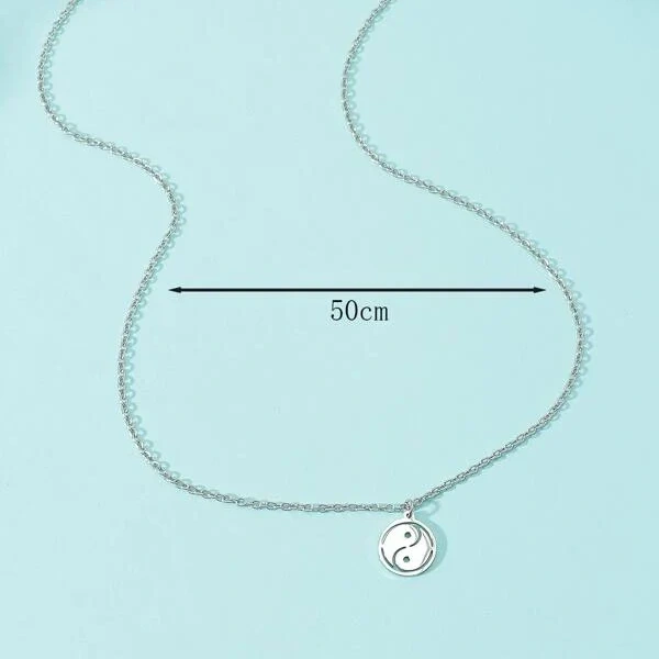 Yin-Yang Necklace - Silver