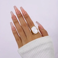 Mother Of Pearl Enamel Ring