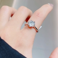 Silver-Tone Solitaire Ring