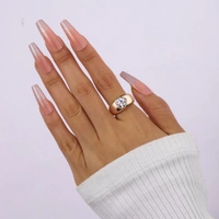 Diamond Heart Gold Ring