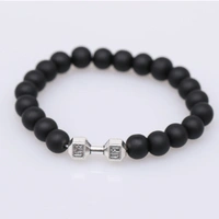 Strength Beaded Stone Band - Silver