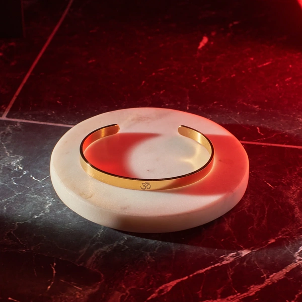 Sacred "OM" Gold Band