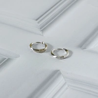 Rock On Silver Hoops