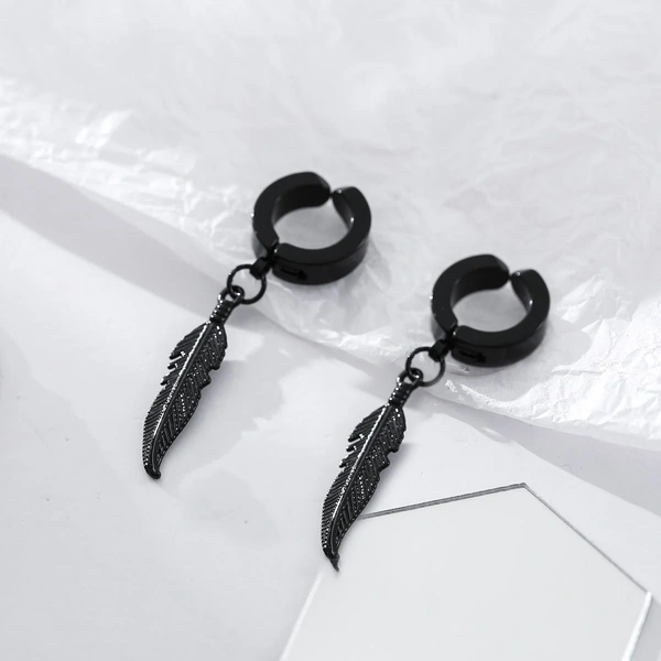 Black Feather Dangles