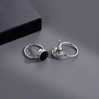 Modern Style Black Hoops