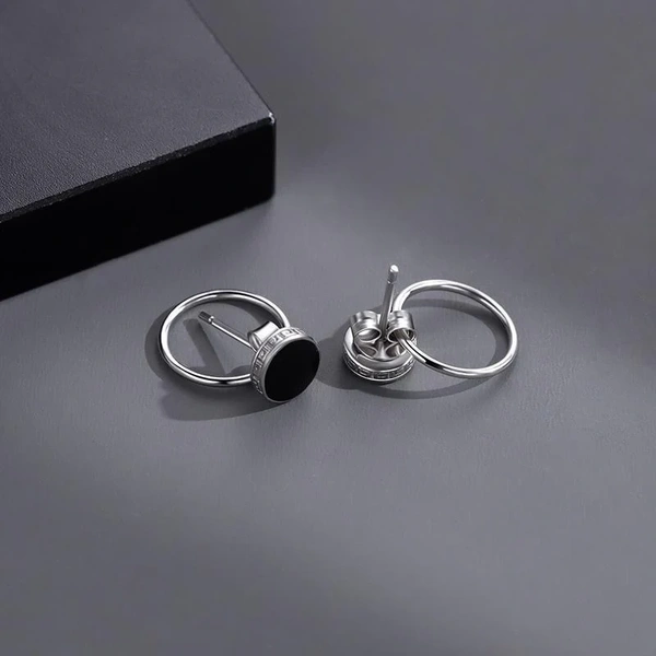 Modern Style Black Hoops