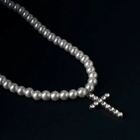 Pearl Pinnacle Cross Necklace