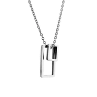 Architectural Contrast Silver Chain