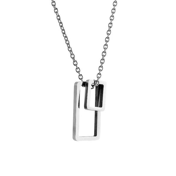 Architectural Contrast Silver Chain