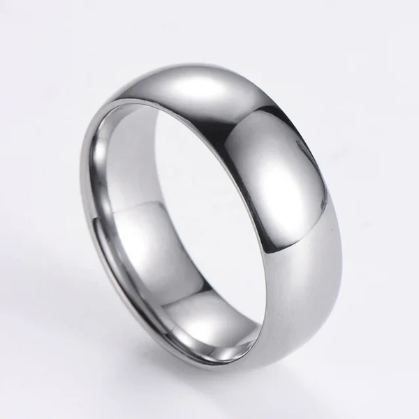 Curved Silver Nugget Ring