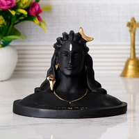 Black Polyresin Handcrafted Adiyogi Lord Shiva Statue