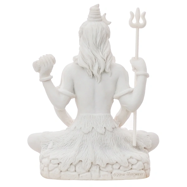 White Polyresin Lord Shiva Statue