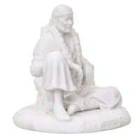 White Polyresin Sai Baba Statue