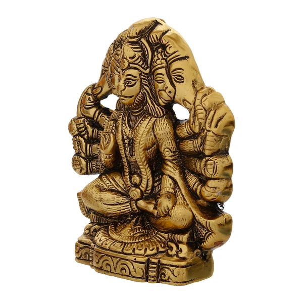 Brown And Copper Polyresin Blessing Lord Hanuman Idol
