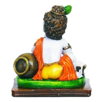 Polyresin Handcrafted Little Krishna Idol Eating Makhan