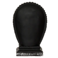 Elegant Silver & Black Polyresin Lord Buddha Head Statue