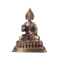 Golden Brass Meditating Buddha Statue