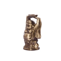Standing Laughing Buddha Statue Holding A Gold Ingot
