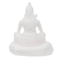 White Polyresin Lord Shiva Sitting Statue