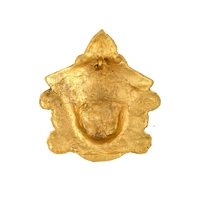 Golden Goddess Durga Face Metal Wall Hanging
