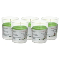 Set Of 5 Glass Jasmine Scented Candles