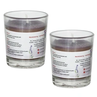 Set Of 2 Lavender Scented Glass Candle
