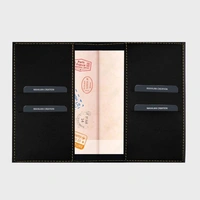 Personalized Leather Passport Cover - Black