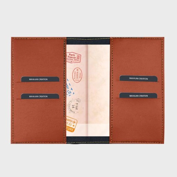 Personalized Leather Passport Cover - Tan
