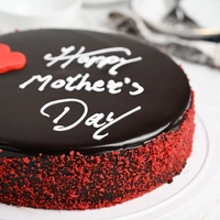 Glossy Chocolate Truffle Mothers Day Cake - 1 Kg