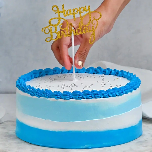 Blueberry Photo Pulling Cake - 2 Kg