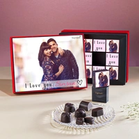 Love You Personalized Photo frame Chocolate Box with Special Message