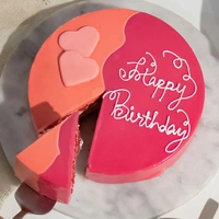 Pink & Orange Red Velvet Cake - 1 Kg