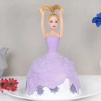 Purple Barbie Pull Me Up Pineapple Cake - 1.5 Kg