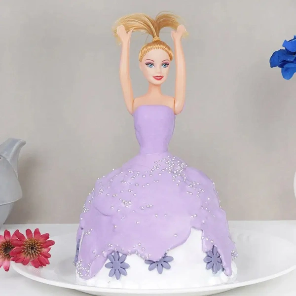 Purple Barbie Pull Me Up Pineapple Cake - 1.5 Kg