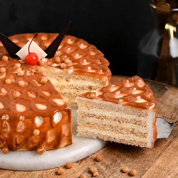 Caramel Butterscotch Cherry Cake - 1.5 Kg