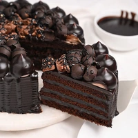 Chocolate Loaded Glazed Cake - 1 Kg