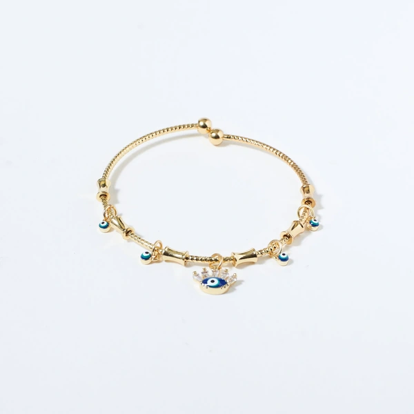 Chic Evil Eye Tassel Bangle