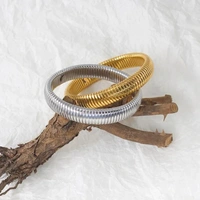 Ornate Obsession Silver Gold Bracelet - Thick